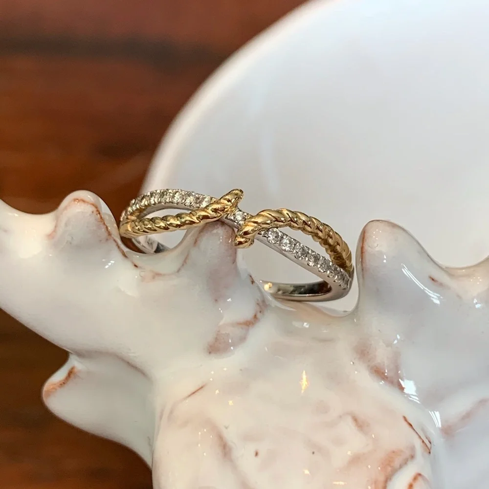 14K Diamond Two-Tone Ring